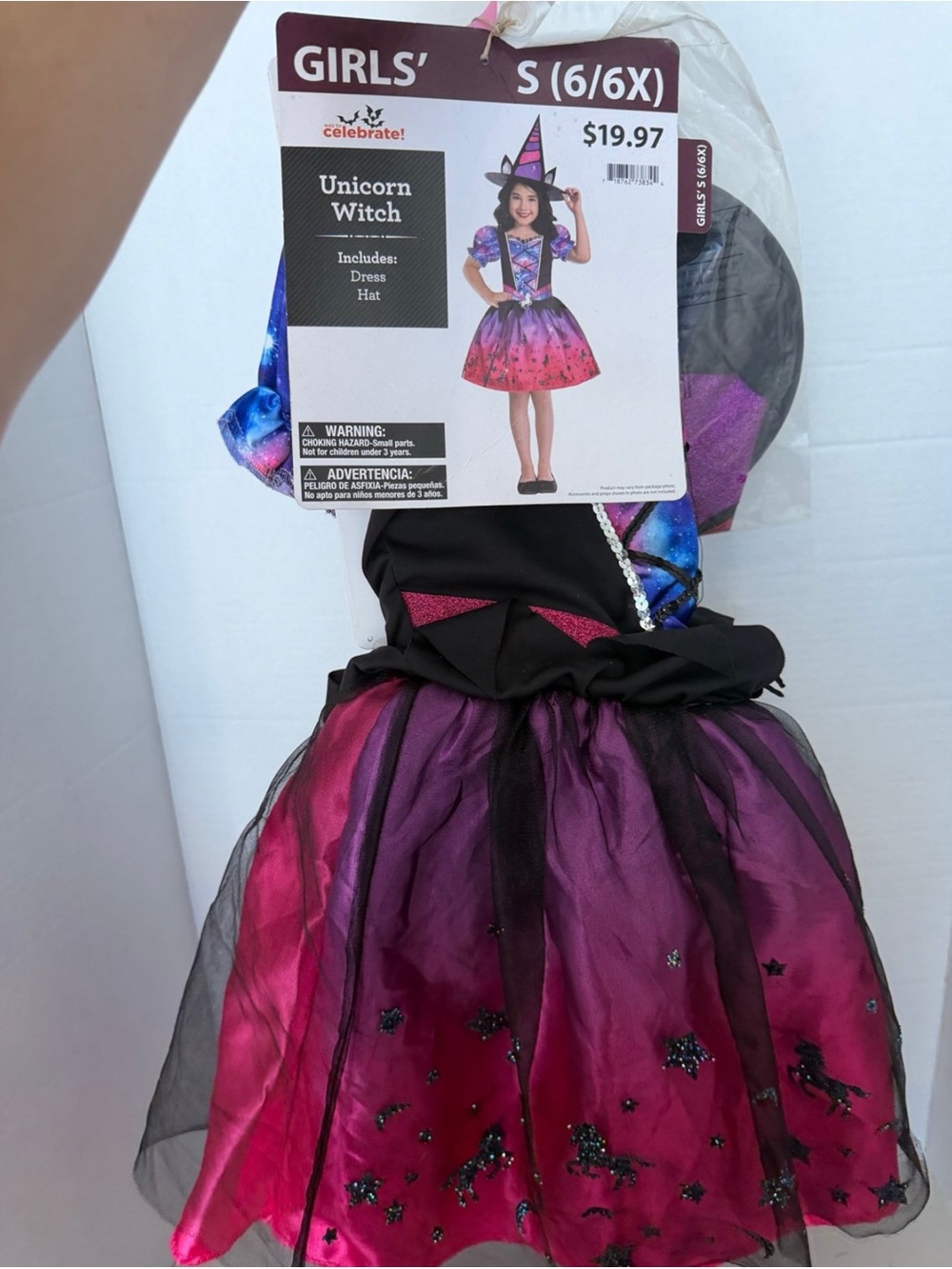Girls' Unicorn Witch Costume - Pink & Purple